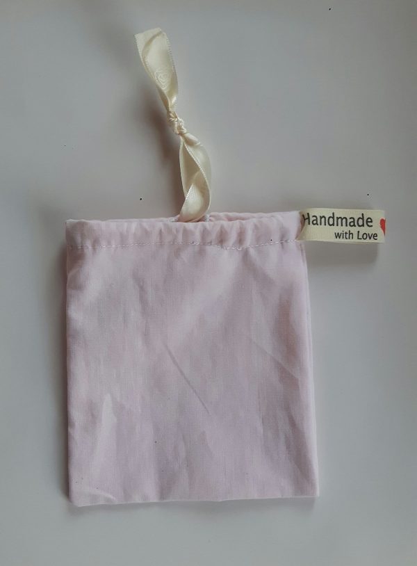 Pochette coton rose avec 3lingettes têtes de mort – Image 2