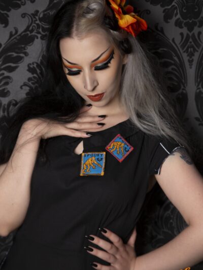 Broche momie Spooky orange