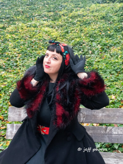 Bandeau fin motif coquelicot