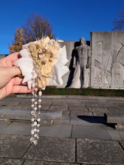 Grande pince à cheveux fleur champêtre