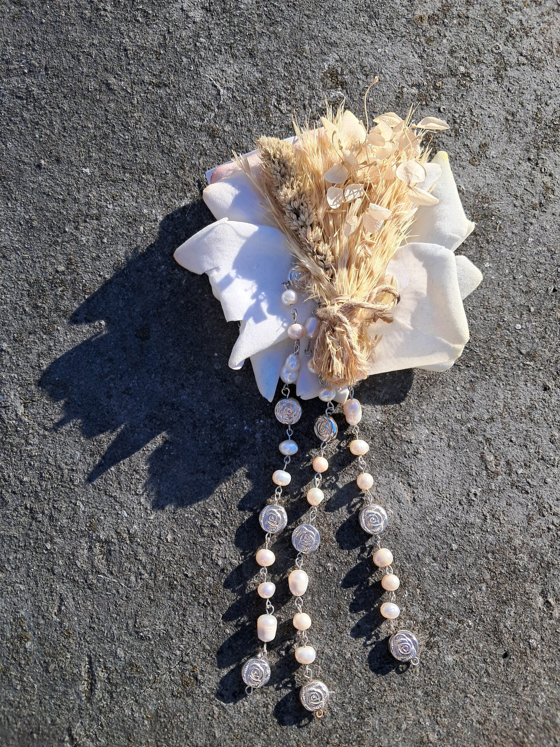 Grande pince à cheveux fleur champêtre – Image 2