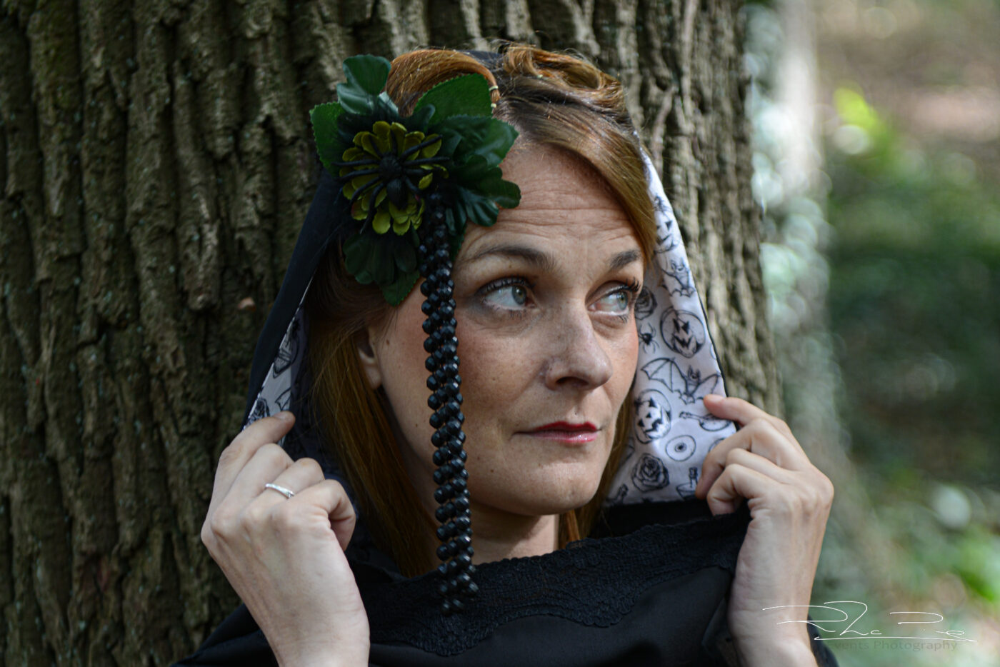 Grande pince à cheveux fleur verte araignée – Image 4