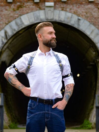 Bretelle de dos réglable couleur grise à motif